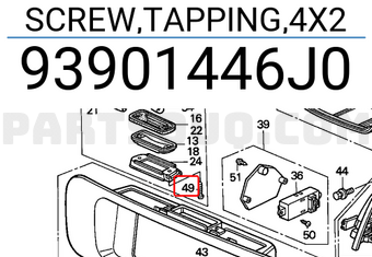 Honda 93901446J0 SCREW,TAPPING,4X2