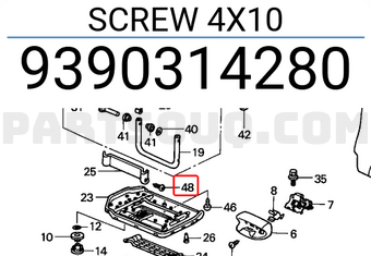 Honda 9390314280 SCREW 4X10