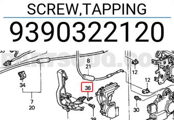 Honda 9390322120 SCREW,TAPPING