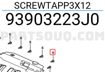 Honda 93903223J0 SCREWTAPP3X12