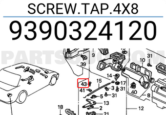 Honda 9390324120 SCREW.TAP.4X8