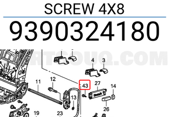 Honda 9390324180 SCREW 4X8