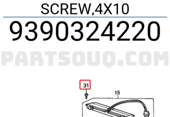 Honda 9390324220 SCREW,4X10