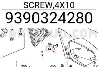 Honda 9390324280 SCREW,4X10