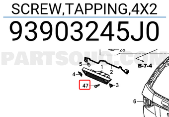 Honda 93903245J0 SCREW,TAPPING,4X2