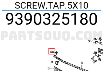 Honda 9390325180 SCREW,TAP.5X10