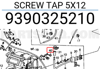 Honda 9390325210 SCREW TAP 5X12
