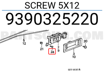 Honda 9390325220 SCREW 5X12