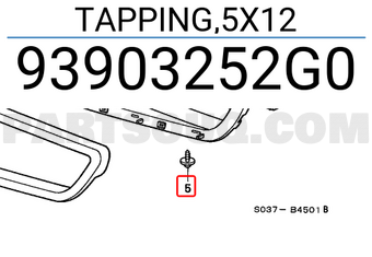 Honda 93903252G0 TAPPING,5X12