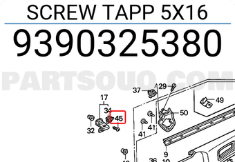 Honda 9390325380 SCREW TAPP 5X16