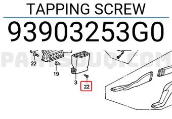 Honda 93903253G0 TAPPING SCREW