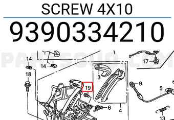 Honda 9390334210 SCREW 4X10