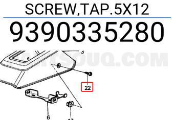 Honda 9390335280 SCREW,TAP.5X12