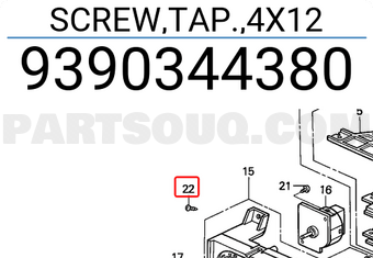 Honda 9390344380 SCREW,TAP.,4X12