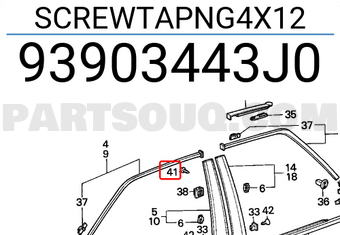 Honda 93903443J0 SCREWTAPNG4X12