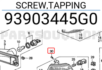 Honda 93903445G0 SCREW,TAPPING