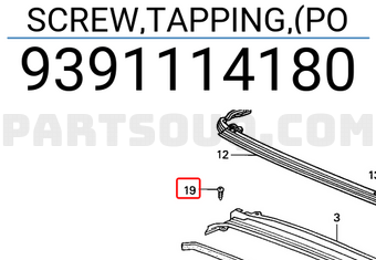 Honda 9391114180 SCREW,TAPPING,(PO