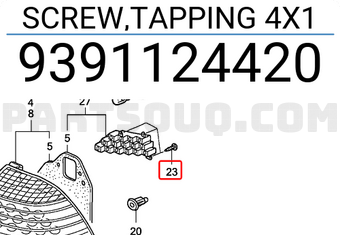 Honda 9391124420 SCREW,TAPPING 4X1
