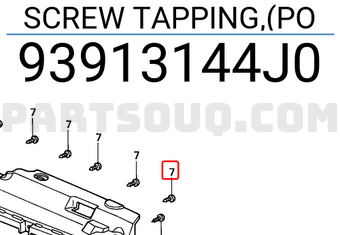 Honda 93913144J0 SCREW TAPPING,(PO