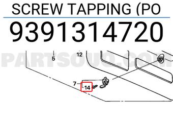 Honda 9391314720 SCREW TAPPING (PO