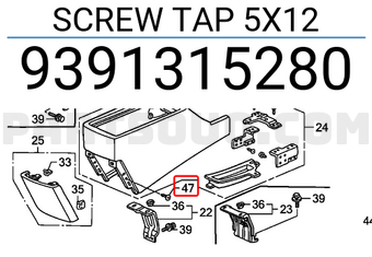 Honda 9391315280 SCREW TAP 5X12