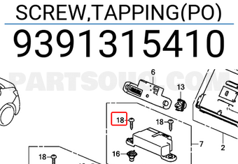 Honda 9391315410 SCREW,TAPPING(PO)