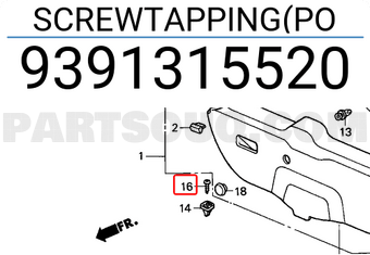 Honda 9391315520 SCREWTAPPING(PO