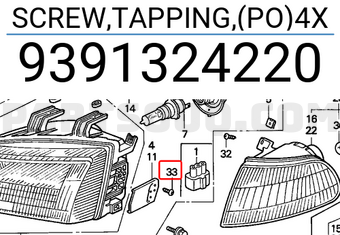 Honda 9391324220 SCREW,TAPPING,(PO)4X