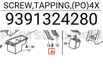 Honda 9391324280 SCREW,TAPPING,(PO)4X