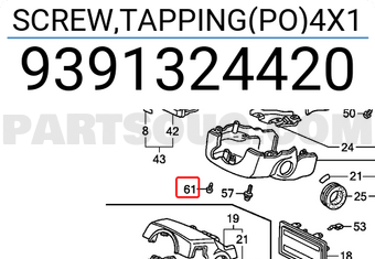 Honda 9391324420 SCREW,TAPPING(PO)4X1