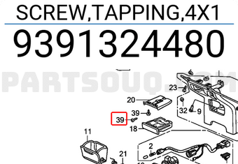 Honda 9391324480 SCREW,TAPPING,4X1