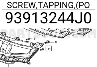 Honda 93913244J0 SCREW,TAPPING,(PO