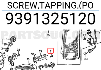 Honda 9391325120 SCREW,TAPPING,(PO
