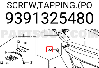 Honda 9391325480 SCREW,TAPPING.(PO