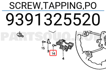 Honda 9391325520 SCREW,TAPPING,PO
