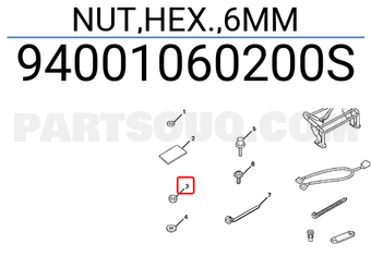 Honda 94001060200S NUT,HEX.,6MM