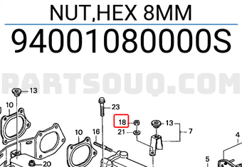 Honda 94001080000S NUT,HEX 8MM