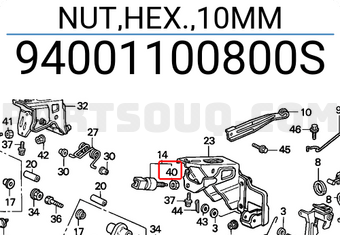 Honda 94001100800S NUT,HEX.,10MM