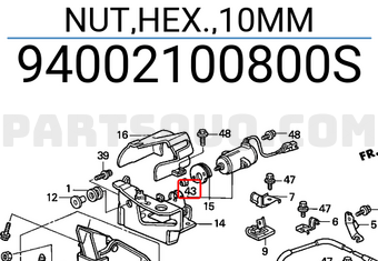 Honda 94002100800S NUT,HEX.,10MM