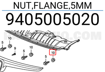 Honda 9405005020 NUT,FLANGE,5MM