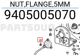 Honda 9405005070 NUT,FLANGE,5MM