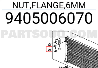 Honda 9405006070 NUT,FLANGE,6MM
