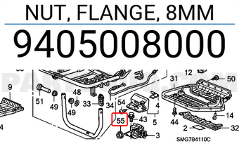 Honda 9405008000 NUT, FLANGE, 8MM