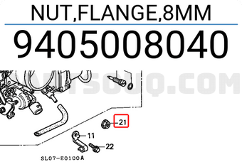 Honda 9405008040 NUT,FLANGE,8MM