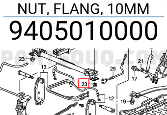 Honda 9405010000 NUT, FLANG, 10MM