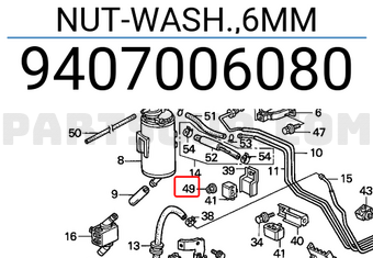 Honda 9407006080 NUT-WASH.,6MM