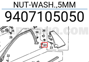 Honda 9407105050 NUT-WASH.,5MM