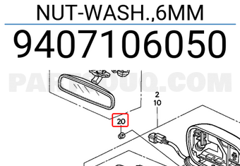 Honda 9407106050 NUT-WASH.,6MM