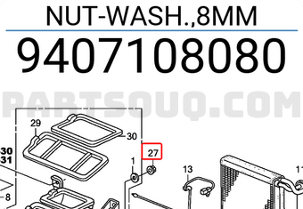 Honda 9407108080 NUT-WASH.,8MM