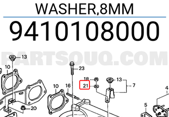 Honda 9410108000 WASHER,8MM